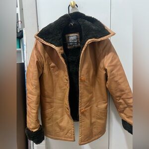 Excelled Leather Jacket with Brown Fur Lining